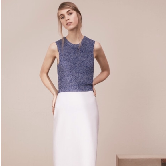 Aritzia Tops - • Wilfred • Sauchet Knit Crop Top Blue XS